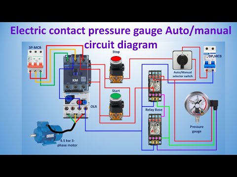 Electric contact pressure gauge control circuit  diagram  @Electricalgenius