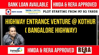 HMDA Plots with Bank Loan at Kothur- Highway Entrance