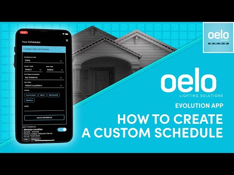 Oelo Evolution App: Creating A Custom Schedule