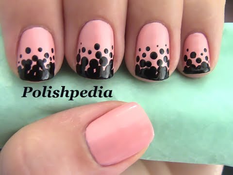 Gradient Polka Dot Nails