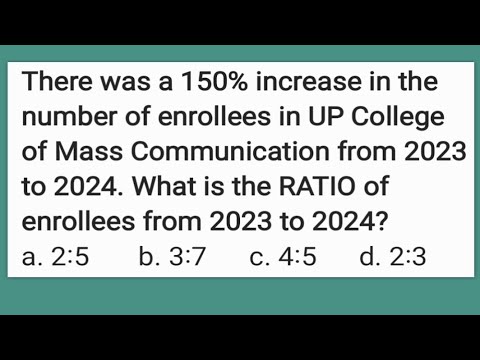 150% increase in the number of enrollees. What is the RATIO of enrollees?