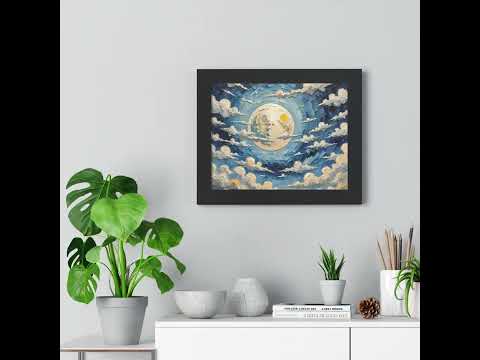 full moon night view art #wallart #tarot #homedecor #art #moonart #painting