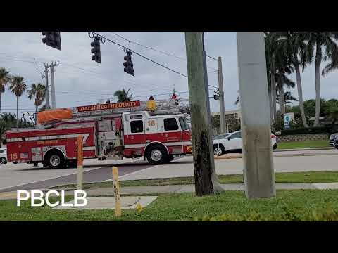 Palm Beach County Fire Rescue Ladder 15 On Its Way Back To Station