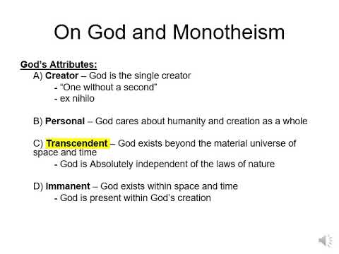 God and Monotheism