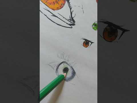 Drawing a simple realistic eye using colored pencils. #drawing #eyes #art #colors #colorpencil #eye