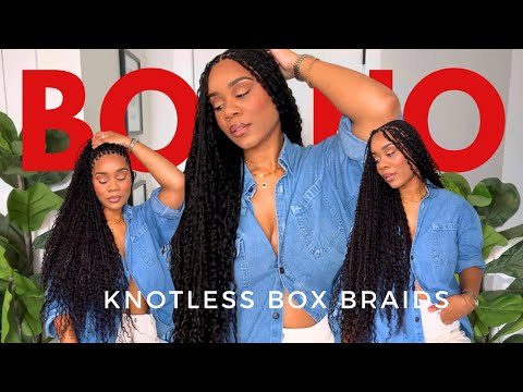 The BEST Hair For Boho Knotless Braids ft Ywigs| How to Install Boho Braids: Perfect Vacation Style