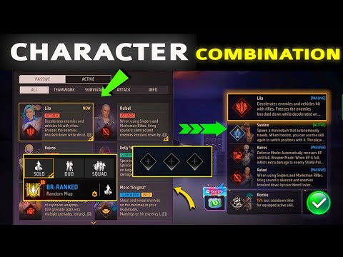 Solo ranked best character combination 2024 | Best character combination in free fire