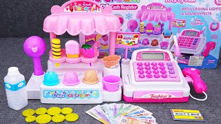 7 Minutes Satisfying with Unboxing Cute Pink Ice Cream Store Cash Register ASMR | Review Toys