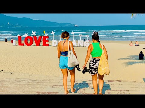 【🇻🇳 4K】Vietnam Da Nang Promenade & Beach (March 13, 2024) #asmr