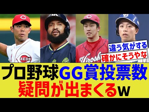 プロ野球GG賞投票数、疑問が出まくるｗ