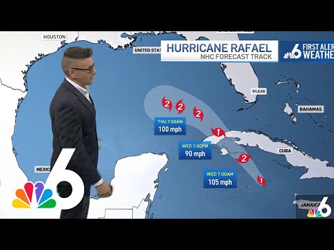 Rafael barrels toward Cuba as Category 1 hurricane