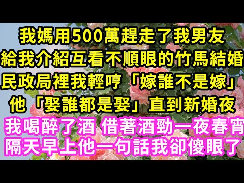 我媽用500萬趕走了我男友，给我介紹互看不順眼的竹馬結婚，民政局裡我輕哼「嫁誰不是嫁」他「娶誰都是娶」直到新婚夜 我喝醉了酒借著酒勁一夜春宵隔天早上他一句話我卻傻眼#甜寵#灰姑娘#霸道總裁#愛情#婚姻