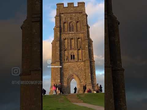 Climbing the Glastonbury Tor at Sunset 🏴󠁧󠁢󠁥󠁮󠁧󠁿 ✨ #celticspirituality #avalon #glastonbury