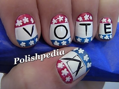 Election 2012 Voting  Nail Art