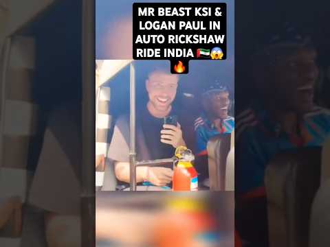 MrBeast ,Logan Paul & KSI’s Unexpected🇮🇳 Auto Rickshaw Ride on Mumbai Street | #mrbeastshorts