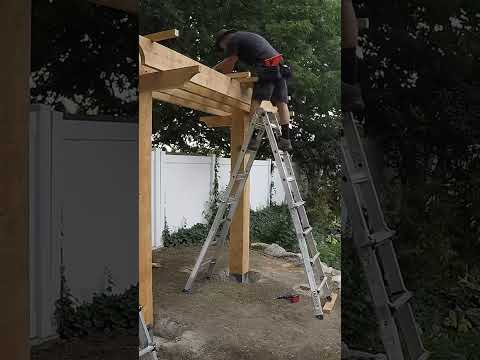 Installing Arbor Swing Rafters #diy #backyardgoals #outdoorliving