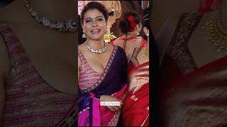 90's Actress Kajol with Sister Tanisha Mukherjee Arrives for  Durga Puja