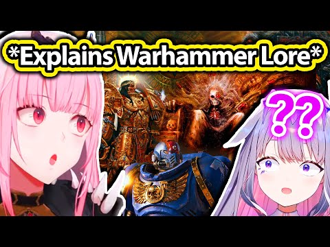 Calli Explains to Biboo the Warhammer 40K Lore 【Koseki Bijou / Hololive】