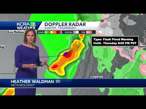 Flash Flood Warning issued for area in Park Fire burn scar