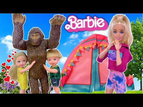 Barbie & Ken Doll Family Camping Trip and Playground Playdate