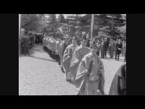 【懐かし映像】薩摩藩士まつる治水神社で春の例大祭　岐阜県海津市【1968年4月25日】