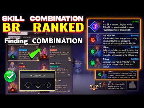 Finding Character Combination For BR rank | Best character combination for free fire