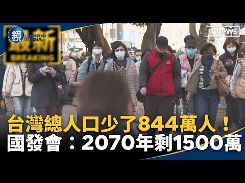 少了844萬人！　國發會：2070年台灣總人口剩1500萬｜鏡週刊X鏡新聞