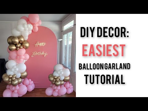 How to make a balloon arch/ EASY BALLOON GARLAND TUTORIAL