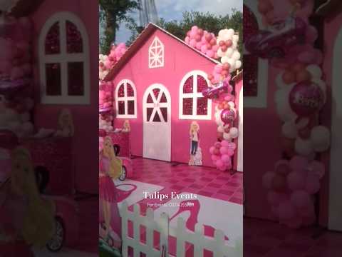 barbie theme birthday party decorations ideas by Tulips Events #shorts