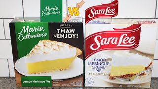 Which Lemon Meringue Pie Tastes The BEST? Marie Callender’s or Sara Lee – Comparison & Review