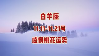 白羊座，11.11-11.21号，感情桃花运势