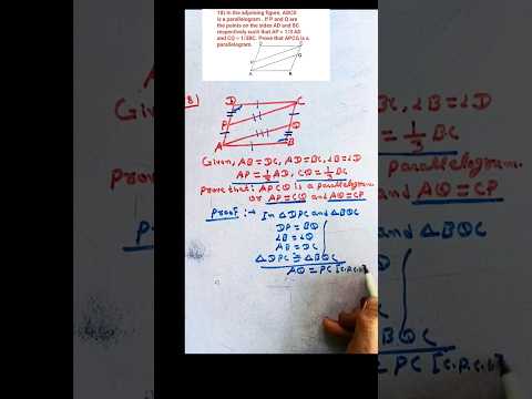 Exercise 10 B Class 9th R S Aggarwal Question 18 || Quadrilaterals || #shorts