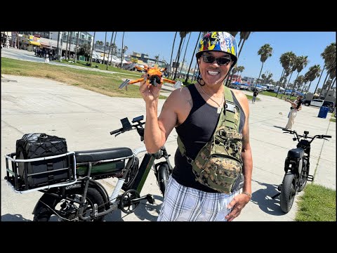 Live on grind Santa Monica to Venice Beach E-bike live cam