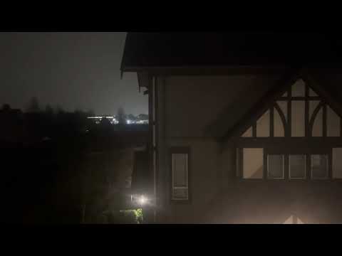 Extremely Lucky Footage Of Lightning Caught As I Opened The Door