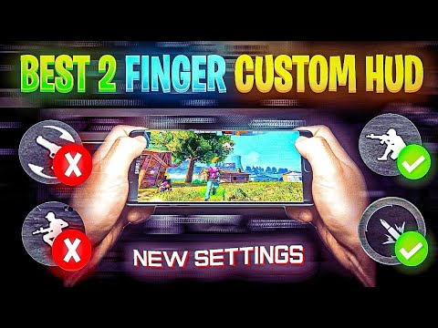 BEST 2 FINGER CUSTOM HUD FREE FIRE (FASTEST MOVEMENT⚡+ HEADSHOT🤯) BEST CUSTOM HUD SETTING IN FF 2024