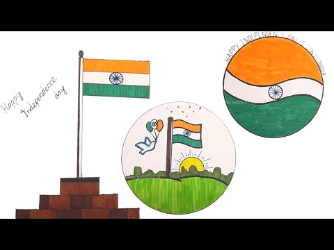 Independence Day drawing | Independence day poster drawing | Happy Independence day drawing