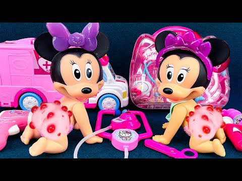 [85 minute video] MINNIE MOUSE PINK AMBULANCE TOY 🚑 ASMR Satisfying Toys Unboxing