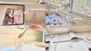 Vlog #2 一直在吃的高中生網課日常!（？🤤//monthly vlog by betty titi//