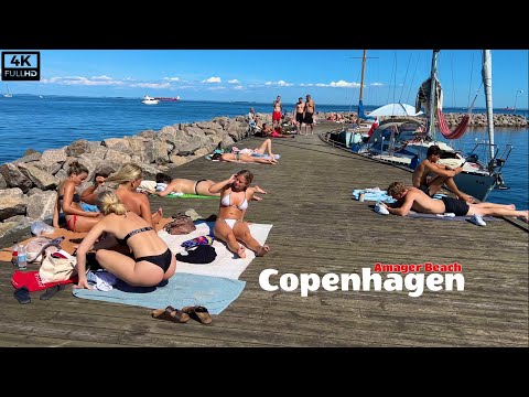 Amager Beach Copenhagen Denmark 2023 | 4k-UHD 30FPS Beach Walk