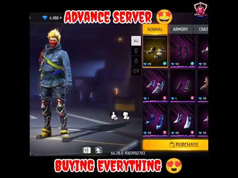 ADVANCE SERVER 😍 BUYING EVERYTHING IN 1 DIAMOND 🤩 FREE FIRE