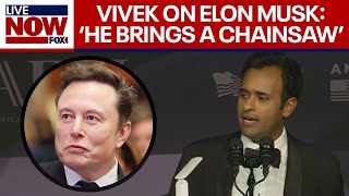 Vivek Ramaswamy comments on DOGE, Elon Musk during Trump event | LiveNOW from FOX