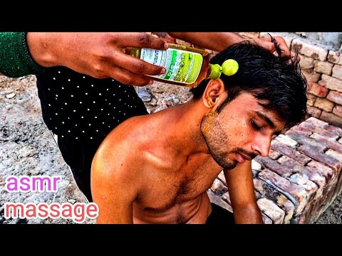 Shoulder ear face head nick back total massage video #asmr