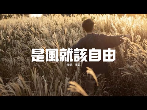 王虹 - 是風就該自由『是風就該自由 何必為誰而停留，心若是無所求 人生無憂也無愁，斟滿自由的酒 來他個一醉方休，迎着風向前走 不必貪戀誰溫柔。』【動態歌詞MV】