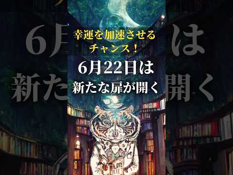 新たな扉が開く！6月22日は幸運を加速させるチャンス