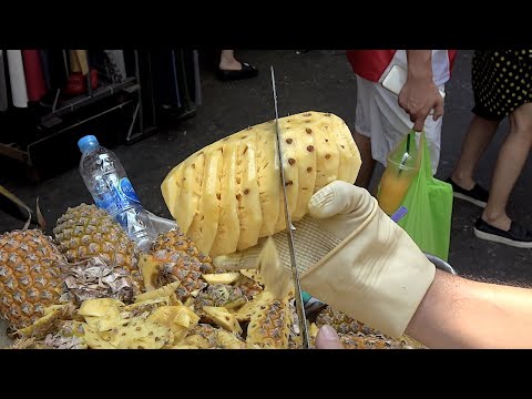 PINEAPPLE CUTTING - STREET FOOD