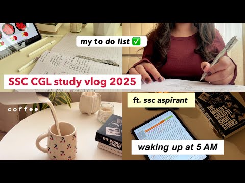 SSC CGL study vlog 2025 📓☕️| 5 AM study vlog| Ssc aspirant routine |UPDF pdf editing software #cgl