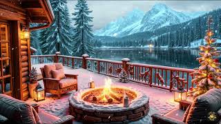 Winter Serenity: Relax the Fire Pit in a Cozy Cabin with Snowy Lake Views❄️Warm Ambience, Calm Vibes