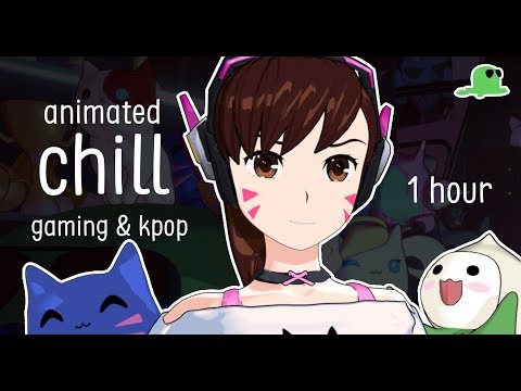 【1-HOUR MIX】D.Va's bedroom 🎮 lofi animated gaming/kpop mix