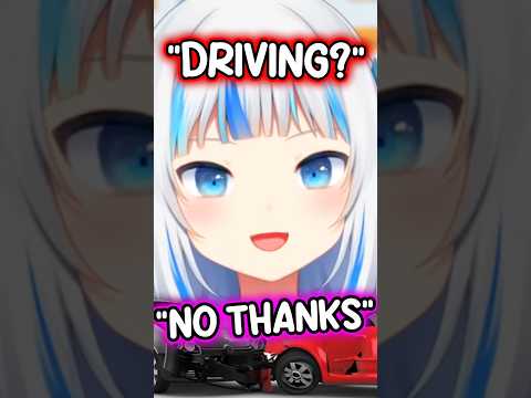 Gura Can't Drive.. #hololive #hololiveenglish #vtuber