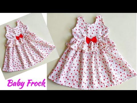 Frill Baby Frock Cutting and stitching Full Video | Baby Frock Cutting and stitching